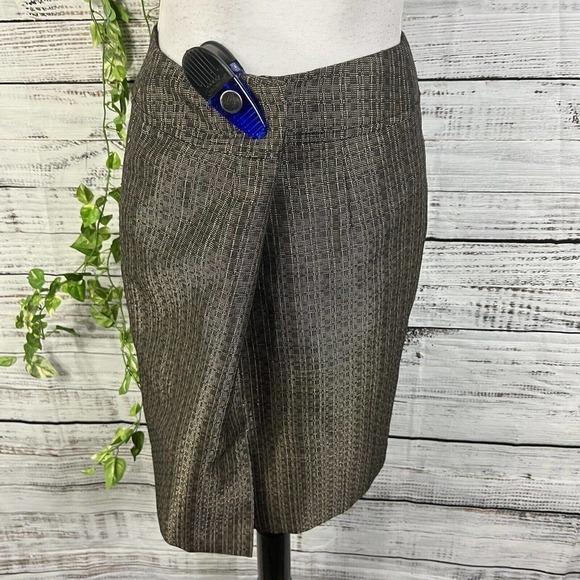 Jones Studio Skirt size 8 Gold Copper Tweed Pencil Knee Career Professional Slim - Picture 9 of 10